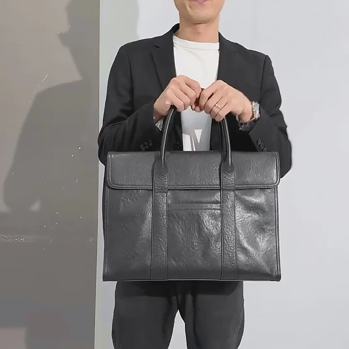 Premium Leather Mens' Briefcase | 15 Inches Leather Laptop Bag, Ladies' Briefcase, 15 Inches Laptop Bag, Men Work Tote, Business Shoulder Bag, Fashion Designer Laptop Bag Alexel Crafts