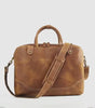 Men’s Crazy Horse Leather Briefcase | Handmade Vintage Full Grain Cowhide Shoulder & Handbag | 15” Laptop Business Messenger Bag