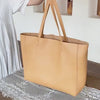 Handcrafted Leather Tote Bag ｜ Grain Leather Large Tote Bag Yellow Colour, Birthday gift for her