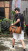 Handcrafted Unisex Minimalist Full-Grain Leather Duffle Bag, Durable & Stylish Travel Companion, Camping Bag with Handheld and Crossbody Design
