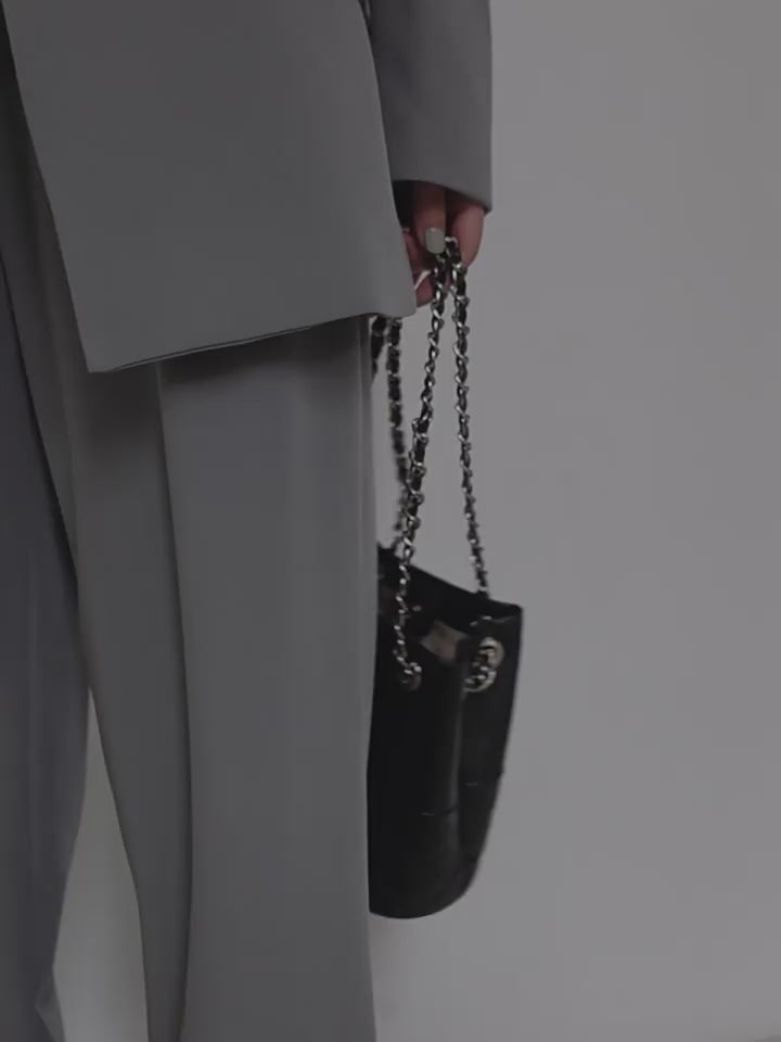 Elegant Calfskin Quilted Chain Bucket Bag Purse | Fashion Quilted Shoulder & Crossbody Purse