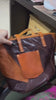 Two-Tone Full-Grain Leather Handcrafted Tote Bag with Artisanal Craftsmanship