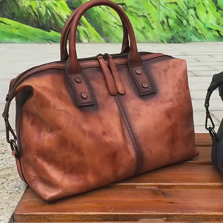 Handcrafted Leather Handbag | Vintage Large Shoulder Bag, CrossBody Bag, Crossbody Bag, Gift for her