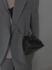 Pleated Cloud Chain Bag | Cowhide Small Silver Ball Minimalist Crossbody Bag