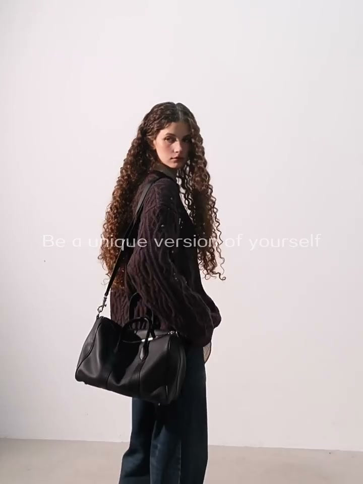 Handmade Top Grain Cowhide Leather Boston Bag | Crossbody & Satchel