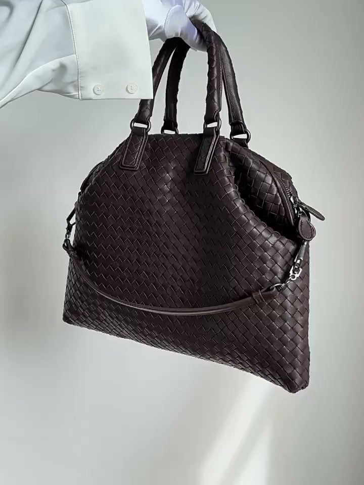 Italy Lambskin Leather Tote Black, Large Intrecciato Leather Bag, Quilted Elegant Tote in Trendy, Boutique Bag, Classic Gift to Her