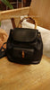 Handmade Cowhide Leather Mini Bamboo Convertible Backpack | Leather Drawstring Shoulder & Handbag for Women