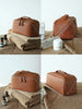 Premium Full Grain Pebbled Leather Makeup Bag With Minimalist Designer Travel Toiletry Bag For Women