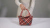 Luxury Handwoven Lambskin Leather Shoulder Bucket Bag with Sculptural Gold Sphere Closure and Double Handle Design – Spacious & Versatile Carryall