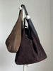 Premium Suede Leather Large Hobo Tote | Minimalist Slouchy Cowhide Leather Commuter Bag