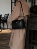 Textured Full Grain Cowhide Leather Boston Bag | Women's Shoulder & Crossbody Bag