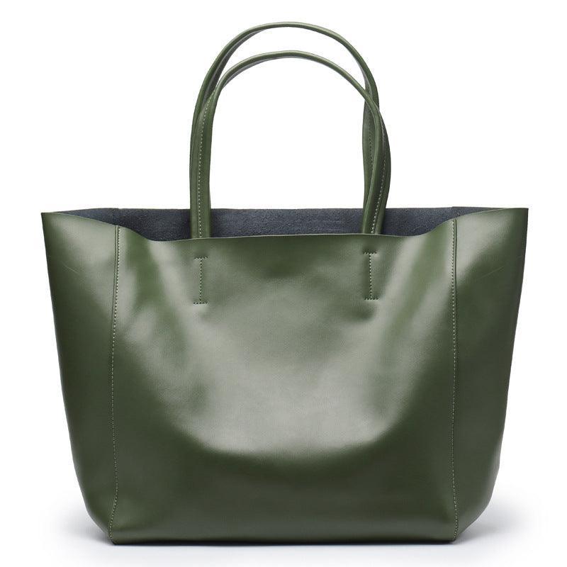 TOTE leather bag, Soft GENUINE leather bag, Large beige leather bag, Laptop, tablet bag, leather bag for books, leather shopper, Wine - Alexel Crafts