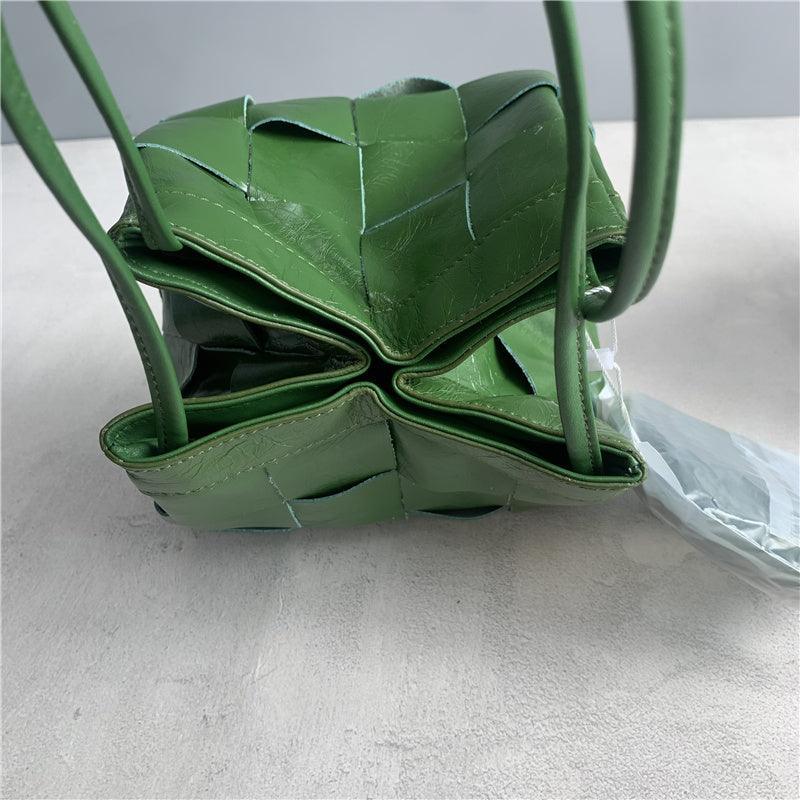 Women's Soft Luxurious Calfskin Leather Handwoven Bucket Shoulder Bag, Crossbody Bag - Alexel Crafts