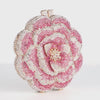 Bridal Wedding Clutch, Handcrafted Flower Clutch Bag Rhinestone Floral Party Bag, Floral Crystal Rhinestone Shoulder Bag, Luxury Evening Bag