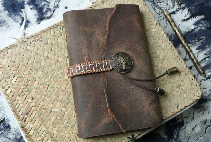 A6 Vintage Creative Design Diary, Leather Sketchbook, Note Book, Leather Journal - Alexel Crafts