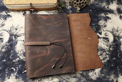 A6 Vintage Creative Design Diary, Leather Sketchbook, Note Book, Leather Journal - Alexel Crafts