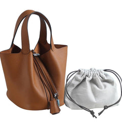 Genuine Leather handbag, Women Leather Bucket Bag, Top Handle Purse, Luxury Bag, Designer Bag, Gift for Her