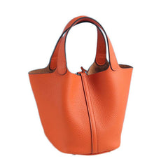 Alexel Genuine Leather handbag, Women Leather Bucket Bag, Top Handle Purse, Luxury Bag, Designer Bag, Gift for Her - Alexel Crafts