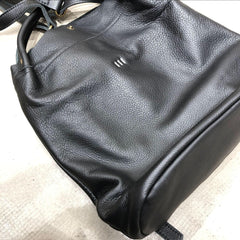 Black casual leather backpack women,Leather backpack,Vintage leather backpack, Handcrafted Leather backpack black,backpack laptop bag