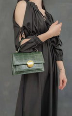 Calfskin Leather Classic Box Bag, Women's Leather Box Shoulder Bag, Handcrafted Designer Bag, Classic Crossbody Bag, Shoulder Bag