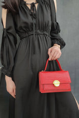 Calfskin Leather Classic Box Bag, Women's Leather Box Shoulder Bag, Handcrafted Designer Bag, Classic Crossbody Bag, Shoulder Bag