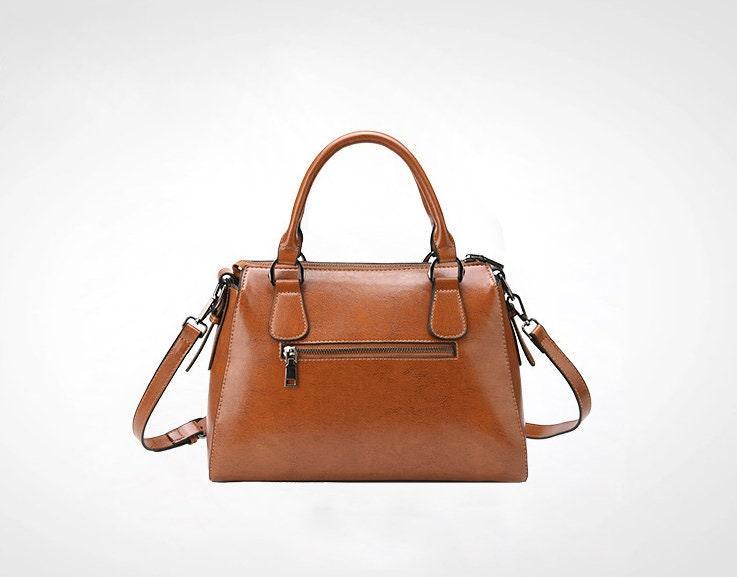 Classic Genuine Leather Shoulder Bag Brown, Black Everyday Bag, Minimalist Bag, Iconic Crossbody Bag, Eternal Fashion Bag, Birthday Gift