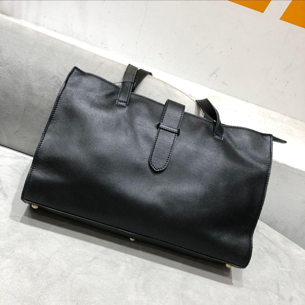 Full Grain Leather Handbag, Leather Weekender Bag, Leather Travel bag, Overnight Bag, Women Briefcase, Large Tote Bag, Handcrafted