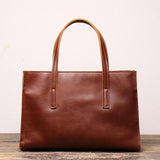 Full Grain Leather Handcrafted Shoulder Bag, Large Minimalist Leather Tote Bag, Crossbody Bag, Everyday Bag, Leather Laptop Bag, Unisex Bag
