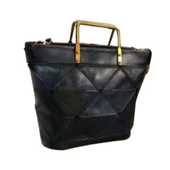 Geometric Purse / Cowhide Leather Shoulder Bags / Lattice Shoulder Bags/ Shoulder Handbags with Adjustable Strap Tan, Black, Coffee, Green