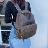 Handcrafted Full-grain Leather Backpack, Heavy-duty Stud Hiking, Women & Men Purse, Unisex, Vintage Laptop Backpack, 15-inches Laptop Bag, Coffee