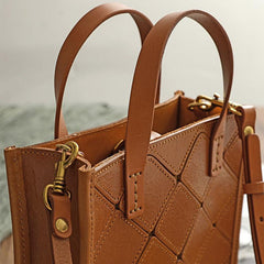 Handcrafted Full Grain Tanned Leather Handbag Tote, Leather Shoulder Bag | Birthday Day Gift - Alexel Crafts
