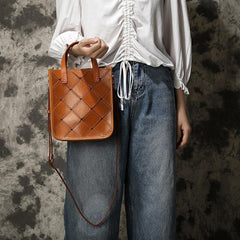 Handcrafted Full Grain Tanned Leather Handbag Tote, Leather Shoulder Bag | Birthday Day Gift - Alexel Crafts