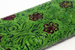 Handcrafted Genuine Leather Wallet | Embossed Purse | Women Leather Clutch | Women's Leather Wallets | Green Purse