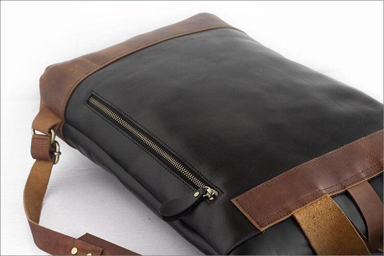 Handcrafted Leather 15" Inch Backpack, Men Leather Rucksack College Roll Top Backpack, Gift Him Birthday, Women Brown Laptop Bag