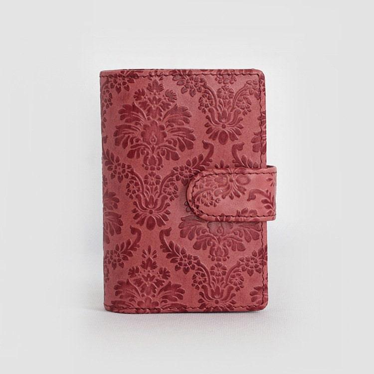 Handcrafted Leather Card Holder, Leather Card Wallet, Women Credit Card Holder, Leather Card Holder Wallet ,Embossed Bag Leather Wallet