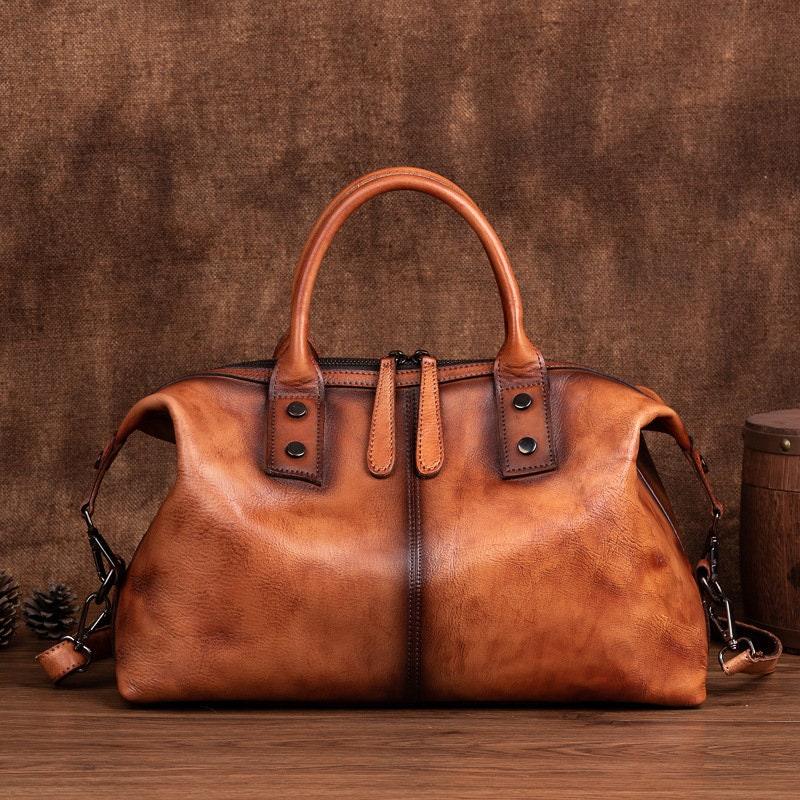Handcrafted Leather Handbag, Vintage Large Bag, Shoulder Bag, Cross Body Bag, Crossbody Bag, Gift for her