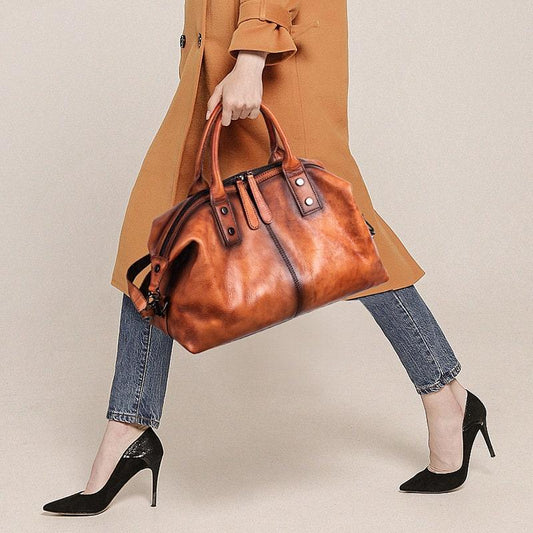Handcrafted Leather Handbag, Vintage Large Bag, Shoulder Bag, Cross Body Bag, Crossbody Bag, Gift for her