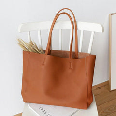 Handcrafted Leather Tote Bag, Full Grain Leather Large Tote Bag, Birthday gift for her, Caramel Colour