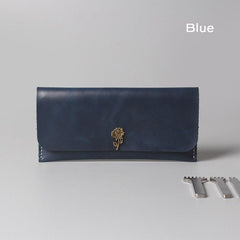 Handcrafted Minimalist Leather Phone Wallet, Fashion Card Holder, Grain Leather Slim Wallet, Men's Wallet, Minimalist Wallet, Long Wallet