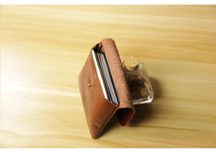 Handcrafted Minimalist leather wallet for men, card holder women, slim wallet, men's wallet, women's wallet, Classic coin purse gift #4