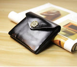 Handcrafted Minimalist Leather Wallet for Women, Fashion Card Holder, Grain Leather Slim Wallet, Women's Wallet, Classic Coin Purse Gift