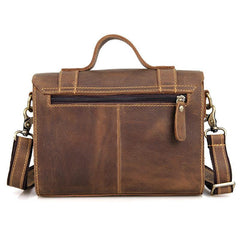 Handcrafted Vintage Style Brown Leather Shoulder Bag, Messenger Bag - Alexel Crafts