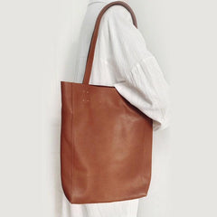 Handmade Leather Tote Bag,  Full Grain Leather Leather Tote Bag, Large Women Bag, Minimalism Soft Bag, Gifts for Her