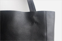 Handmade Leather Tote Bag,  Full Grain Leather Leather Tote Bag, Large Women Bag, Minimalism Soft Bag, Gifts for Her