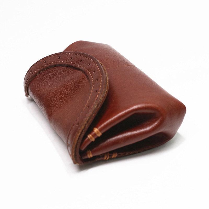 Handmade leather wallet | Vintage style leather purse | Short Wallet small vintage card wallet Coin Pouch for women Handmade