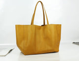 Minimalist Extra  Large Leather Tote Bag Full Grain Leather Tote Bag Personalized gifts, Cloud Oslo