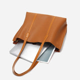 Leather Tote, Leather Shoulder Tote, Slouchy Bag, Diaper Bag, Soft Leather Bag, Large Tote, Grocery Bag, Birthday Gift for Her, Tan