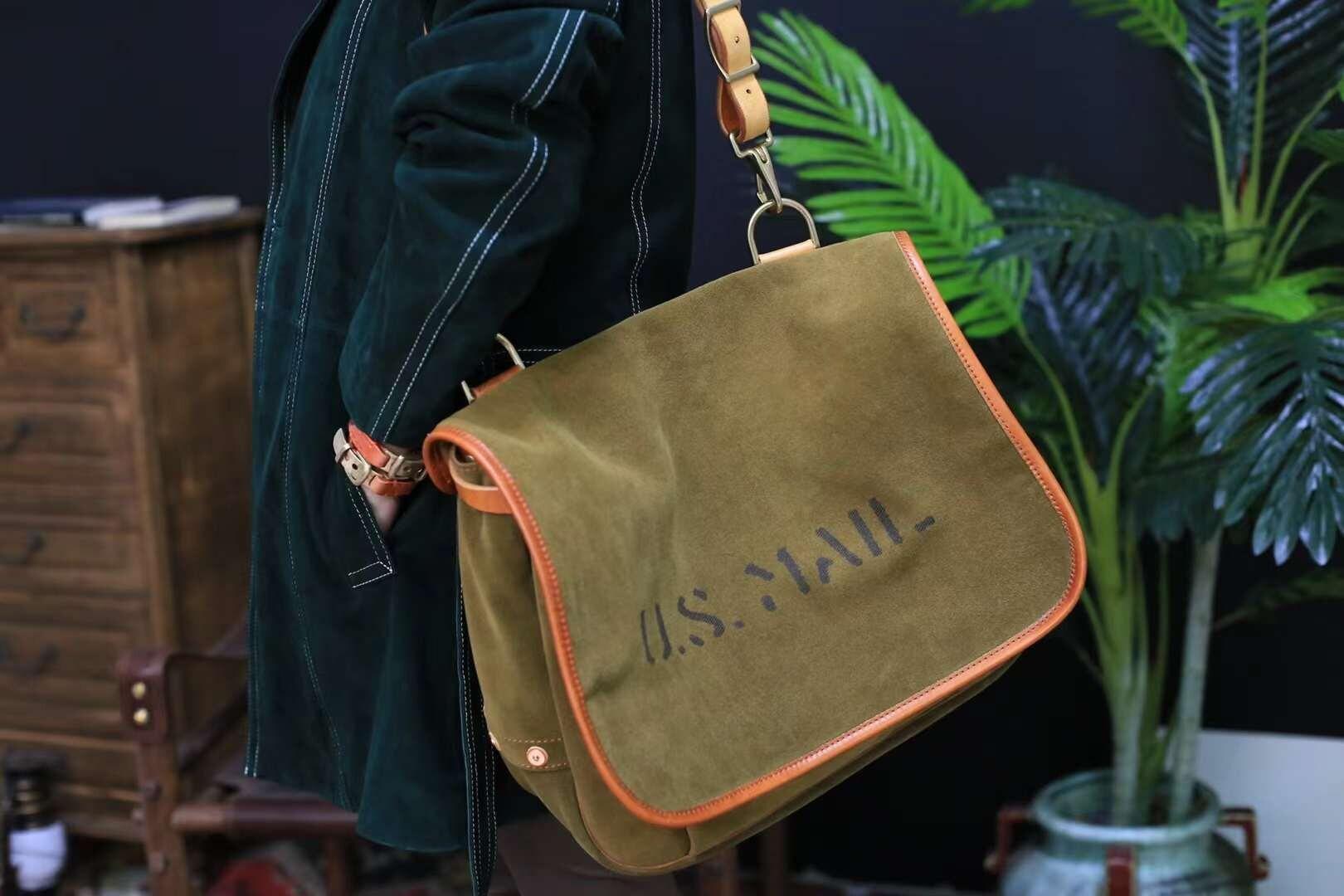 Italian Cowhide Leather Suede Large Everyday Bag, Leather 16-inch Laptop Bag, Leather Tote Bag, Weekend Bag, Men's Shoulder Bag, Mummy Bag