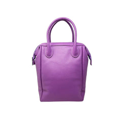 Italian Grain Leather Back Bag Purple, Leather Minimalist Backpack, Lady Fashion Bag, Travel Pack Bag, Must-Have Designer Bag, Gift For Her