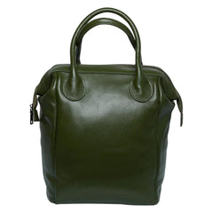 Italian Grain Leather Doctor Bag Backpack, Leather Minimalist Designer Bag, Lady Fashion Bag Yellow,Black, Travel Pack Bag, Gift for Her